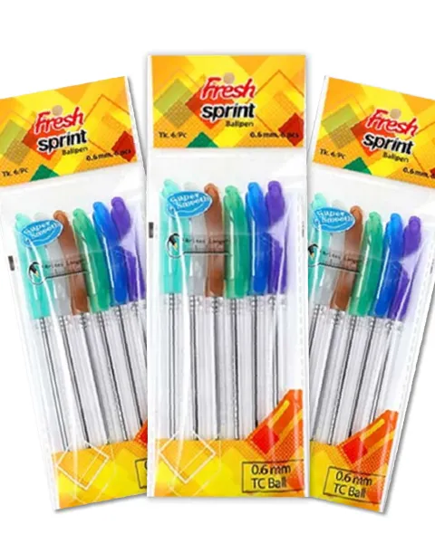 Fresh Sprint Ball Pen Black Ink - (24 Pcs)