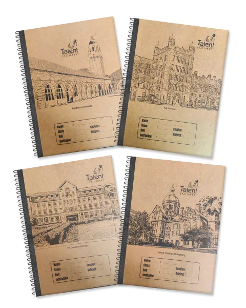 Talent 200 Page Premium Off White Spiral Note Khata - Varsity Series: Any Design (KS200.H)