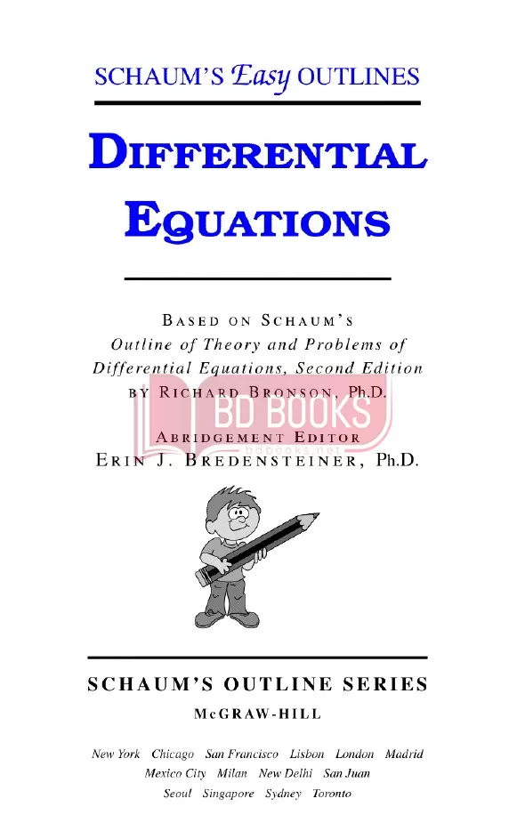 schaum's differential equations BD Books Online Bookstore in Bangladesh