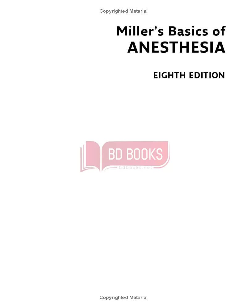 Miller's Basics of Anesthesia 8th Edition (Local Printed