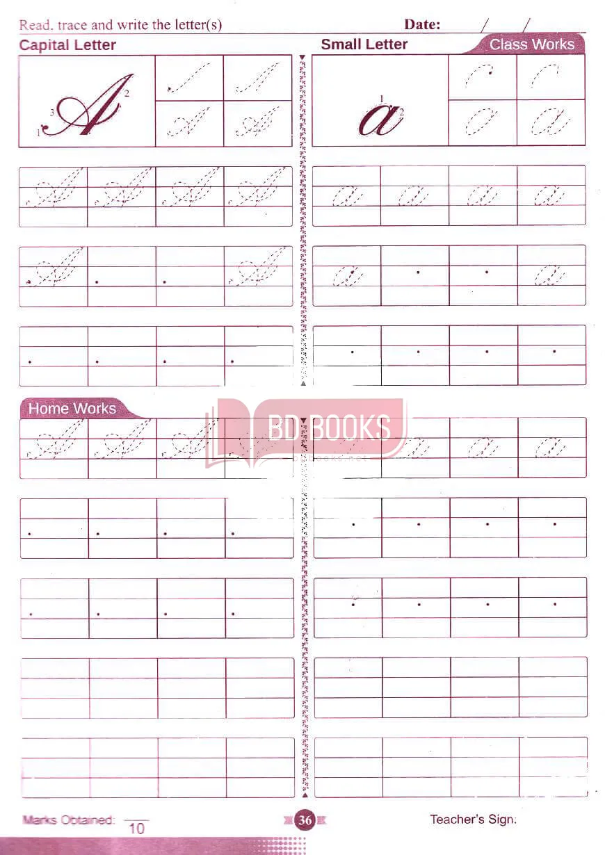 Handwriting Exercise Khata : English Letters - Normal And Cursive | BD ...