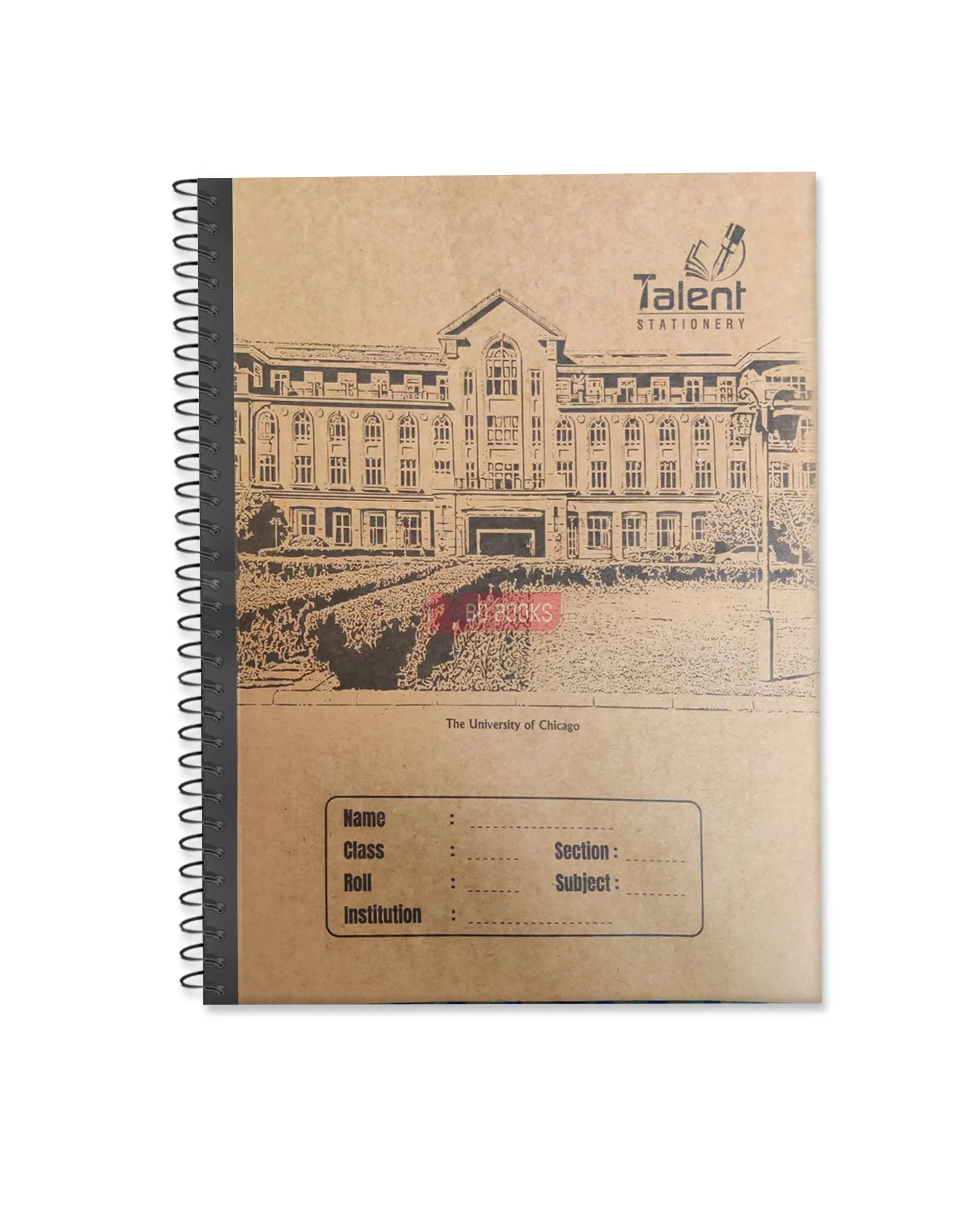 Talent 200 Page Premium Off White Spiral Note Khata - Varsity Series: Any Design (KS200.H)