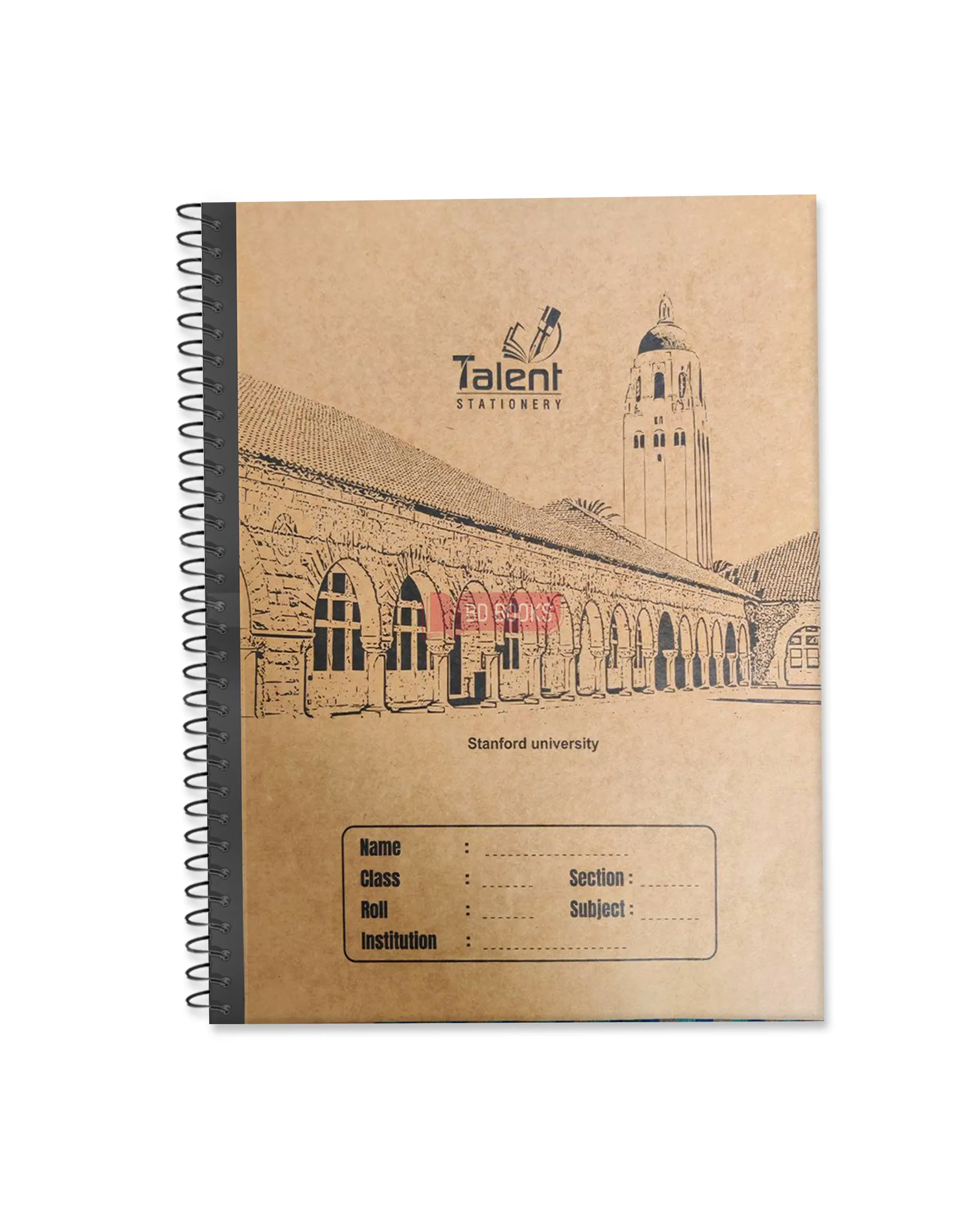 Talent 200 Page Premium Off White Spiral Note Khata - Varsity Series: Any Design (KS200.H)